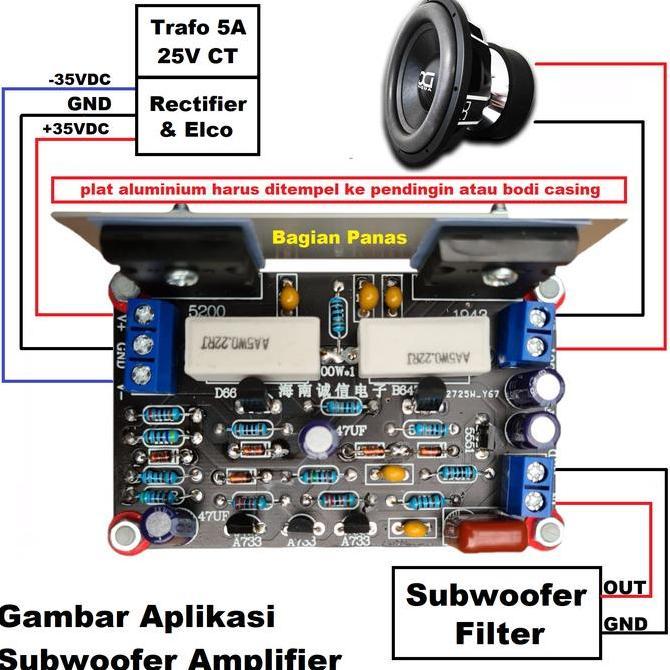 allingroupsemesta - modul hifi power amplifier final 1w ocl socl subwoofer home theater