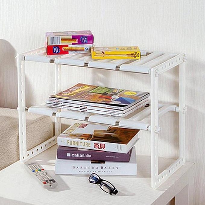 Rak Buku Laptop Organizer Rak Besi Susun Minimalis Kokoh Meja Printer