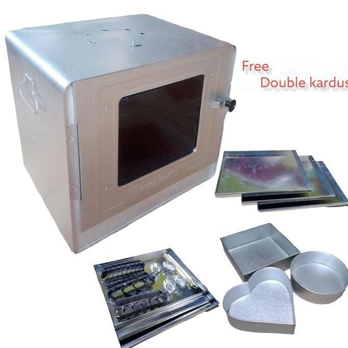Oven Bima 3 Susun Ukuran Besar Bahan Galvalum Anti Karat Plus Loyang dan Cetakan Kue / Oven Kue / Ov