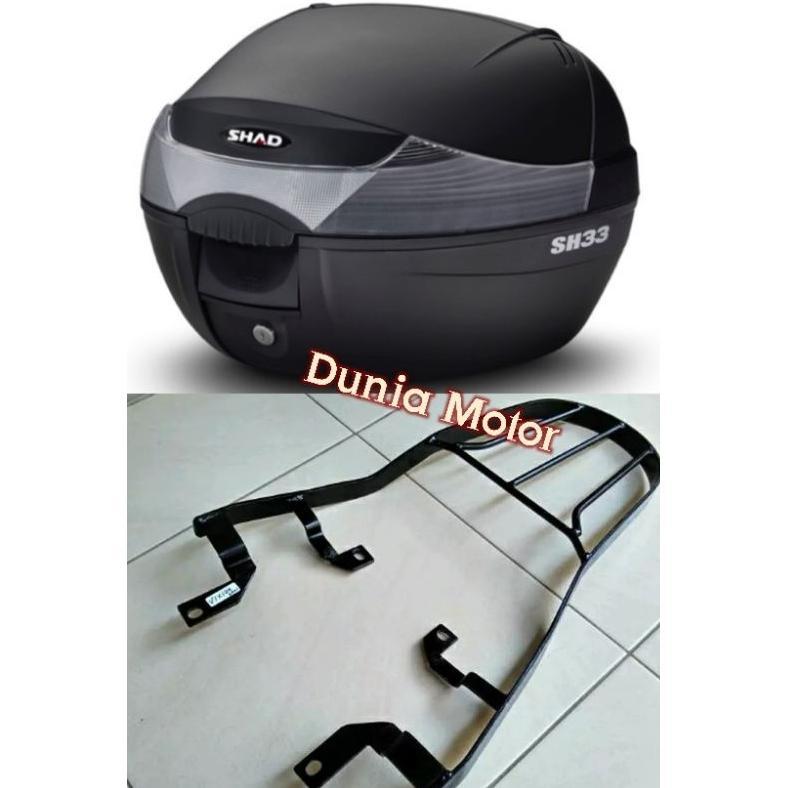 SEPAKET BOX SHAD SH33 SH 33 DAN BREKET BRACKET BOX TERSEDIA UNTUK SEMUA JENIS MOTOR VIXION NEW NVA N