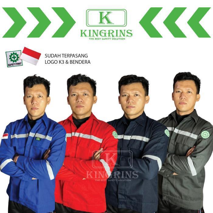 TERLARIS Baju kerja / Wearpack atasan / Baju seragam safety / Wearpack atasan KINGRINS lengkap denga