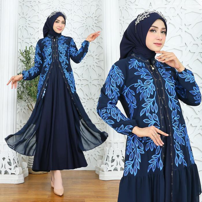 (Promo) Gamis Abaya Turkey {Adiba} Part Ii Ukuran Jumbo Ld 120 Warna Series Arab Bordir Bestseller