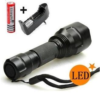 PAKET SET ORIGINAL SENTER POLISI TAFFWARE C8 4000 LUMENS SUPER TERANG