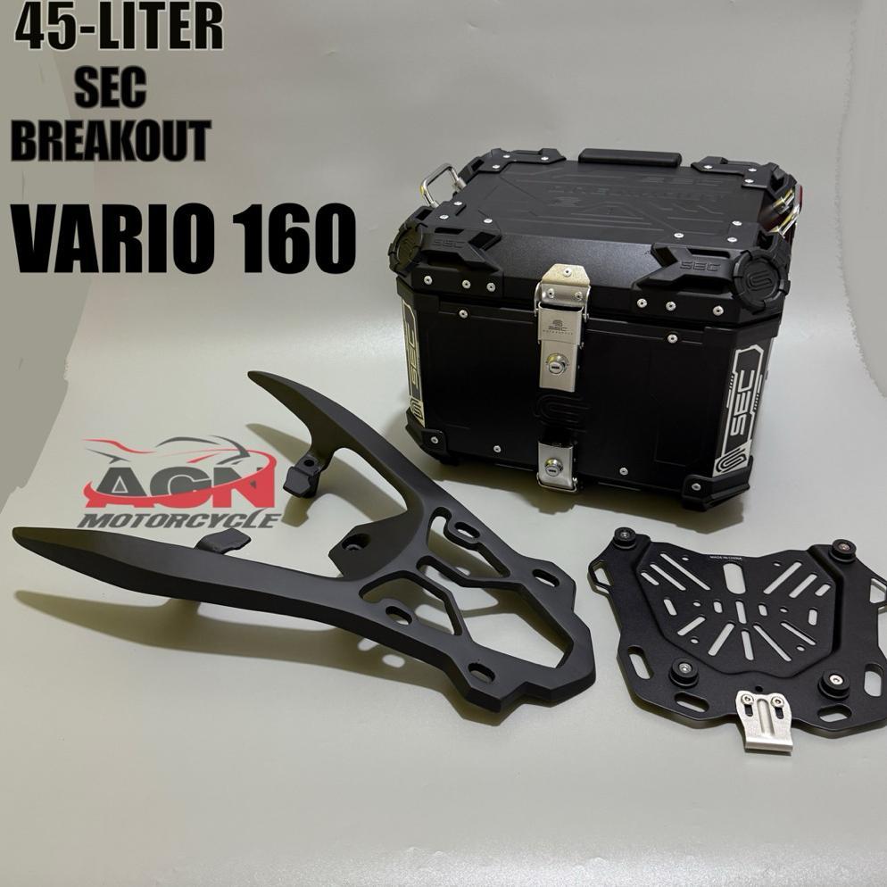 Paketan Box Sec Strike Force 45 Liter Top Box Motor Scoopy Beat Genio Vario 125 Vario 150 Vario 160 