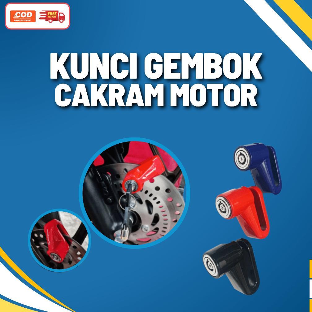Kunci Cakram Motor Anti Maling | Gembok Cakram Honda, Yamaha, dan lainnya | Gembok Rem Cakram Univer