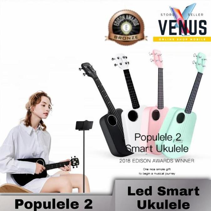 Populele 2 23 Inch with LED Bluetooth USB - Smart Ukulele