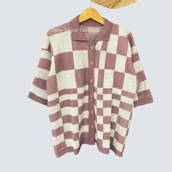 Nayapokaer - Rania Cardigan Rajut Wanita Casual Lengan Pendek | Atasan Baju Rajut Wanita Knitwear Ka