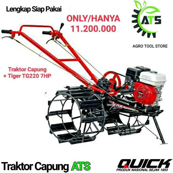 Traktor Quick Capung ATS Lengkap Siap Pakai Rangka Engine CX200