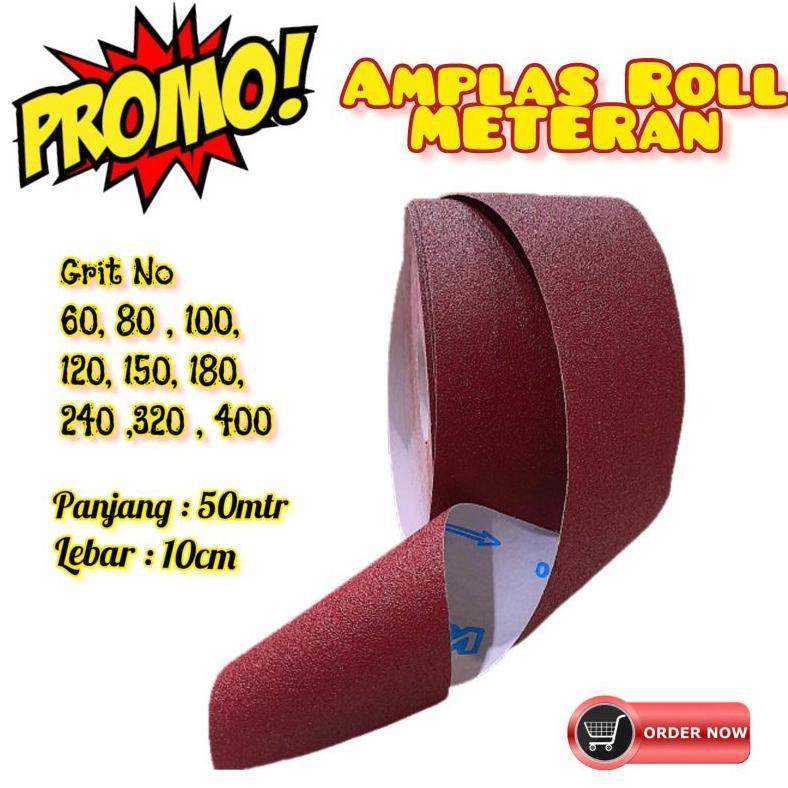 Amplas Meteran Bangunan Ampelas Roll Meter Kasar Halus Ampelas Kain Rol Semua Grit  Amplas Roll Term