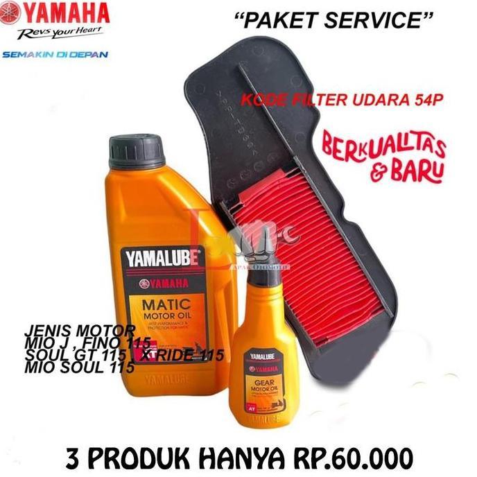 Promo PAKET OLI MATIC DAN FILTER UDARA MIO J MIO SOUL GT 115 FINO F1 115 XRIDE 115 PAKET OLI YAMALUB
