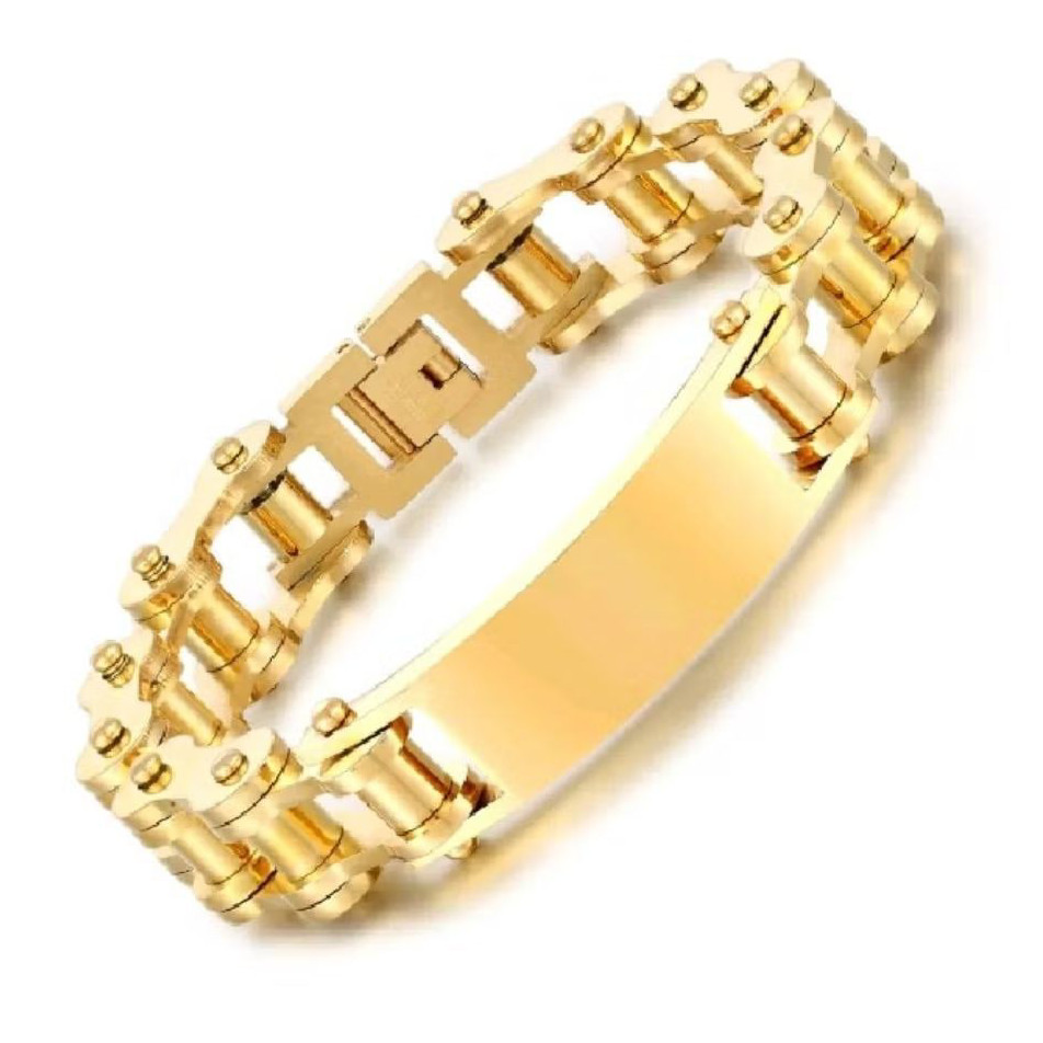Gelang Pria keren Anti Karat Titanium Original Rantai Besar
