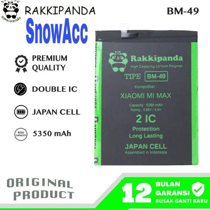 Rakkipanda Baterai Compatible Xiaomi Mi Max 1 Kode Battery BM49 / BM 49 / BM-49 Batre