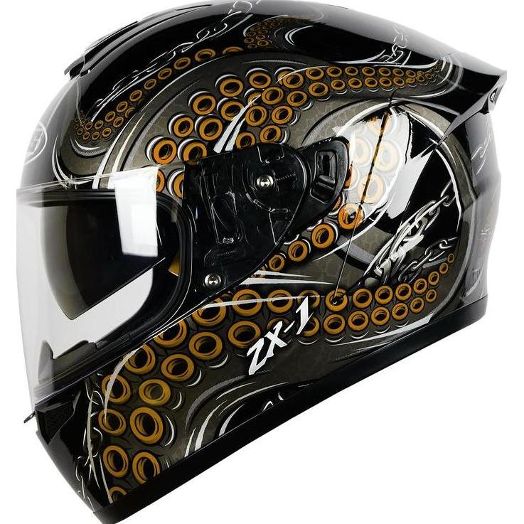 NJS ZX-1 Kraken - Helm Full Face | NJS ZX1 | ZX Motif | ZX Kraken | Helm NJS | NJS ORI | SNI