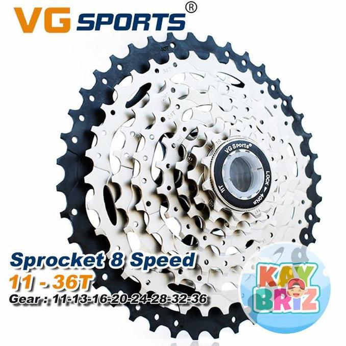 SPROCKET 8 SPEED 11 36T VG SPORT SPROKET SLOP CASSETTE NOT SHIMANO ORIGINAL DAN TERPERCAYA