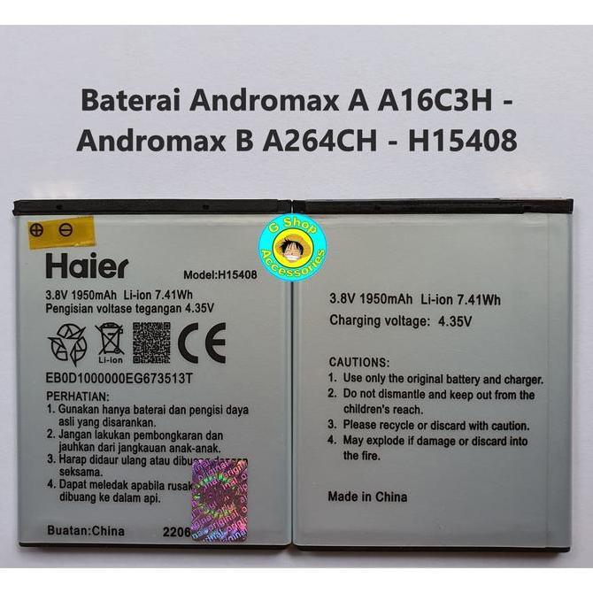 Baterai Smartfren Andromax A A16C3H Andromax B A26C4H H15408 Original