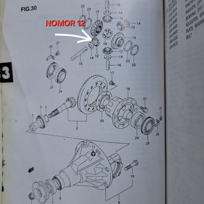 Garansi Gigi Gardan Suzuki Escudo 2.0 Asli Sgp