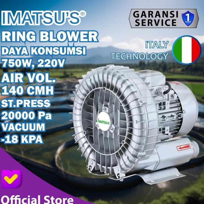 Ring Blower 750 Air Pump Blower Tambak Kolam 750W 750Watt 220V