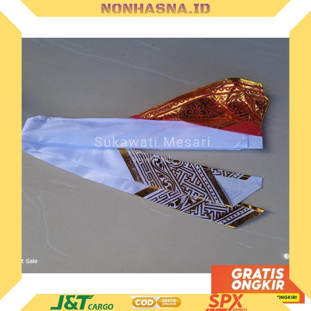 Udeng Ikat Lembaran Merah Putih HUT RI Kemerdekaan Karnaval Souvenir Bali Unik - 2025 COD Termurah T