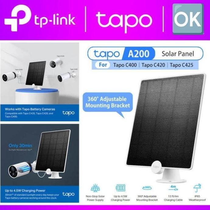 TERBARU - TP- Link Tapo A200 Solar Panel