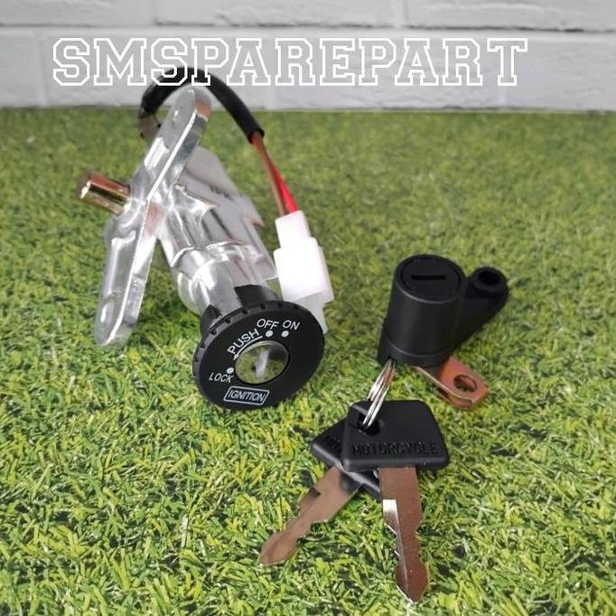 Unik Kunci Kontak Assy +Sadek Jok Satu Set Yamaha Mio Lama Smile Sporty Garnis Accessories Aksesoris