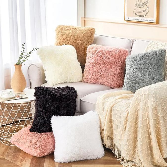(Cod) Bantal Kursi Sofa 1 Set 5 Pcs Ukuran 40X40 Pillow Bahan Dakron Silikon Premium Dilapisi Kain B