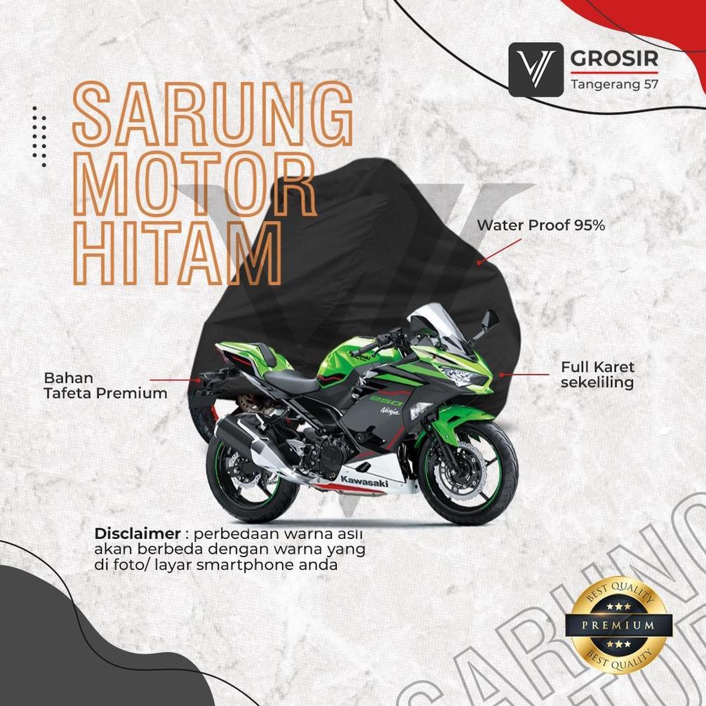 BODY COVER NINJA 250 FI SARUNG MOTOR BLACK PREMIUM
