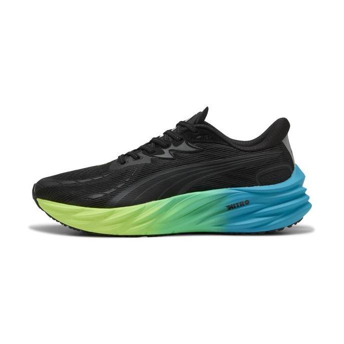 Puma Sepatu Lari Velocity Nitro 4 Pria Black-Speed Blue