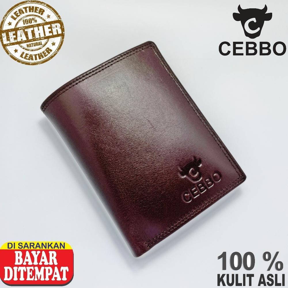 HOT SALE Cebbo Dompet Kulit Asli Dompet Pria Model Lipat 3 Dompet Model Berdiri