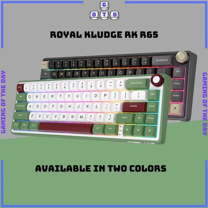 Royal Kludge Rk R65 Knob 65% Gasket Mechanical Keyboard Hotswapable Promo