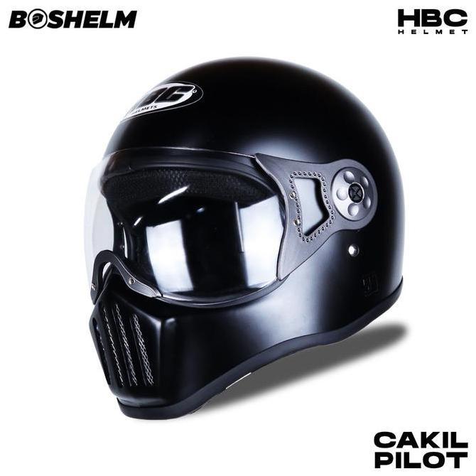 Helm CAKIL PILOT HBC Helm Retro Full Face SNI