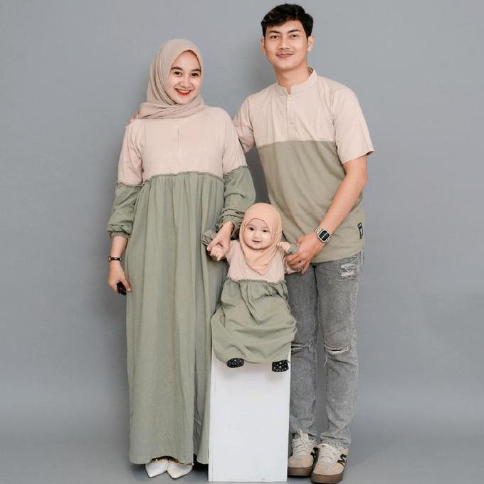 Gamis Couple Keluarga/Kaos Couple Keluarga/Baju Couple Family/Set Couple Family Sarimbit