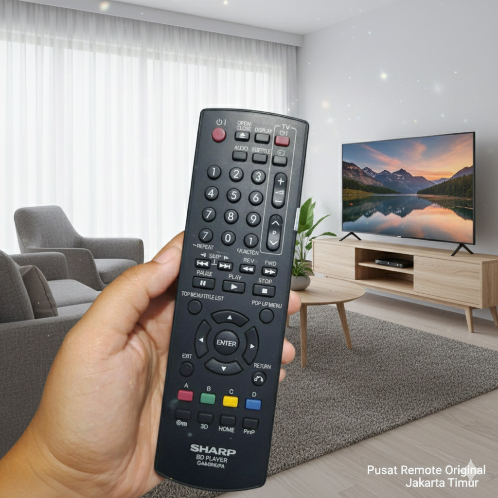 REMOTE REMOT SHARP BD DVD PLAYER GA940WJPA ORIGINAL ASLI
