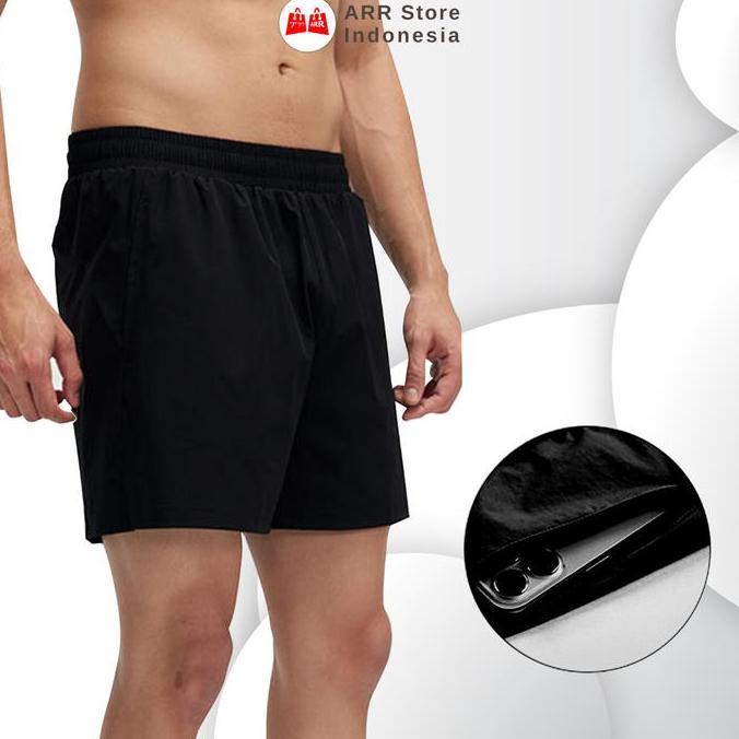 Celana Lari Pendek Olahraga Pria Flash Eagle Celana Running Black