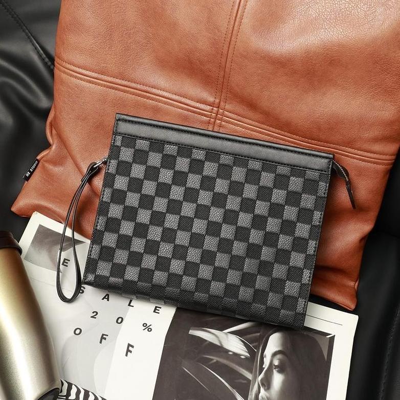 BESTPROMO LEATHER CONCEPT Tas Tangan Pria Clutch Kulit Pria Clutch Trendy Pria AKUMA