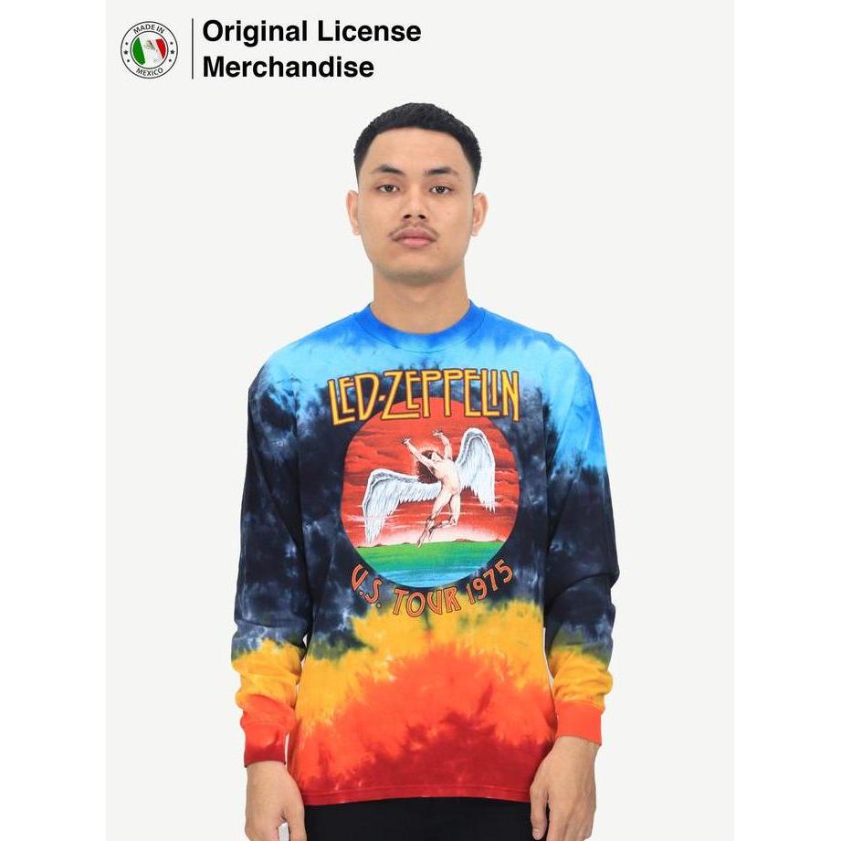 LED ZEPPELIN Icarus 1975 Tie Dye Kaos Band Blues Folk Acid Hard Rock