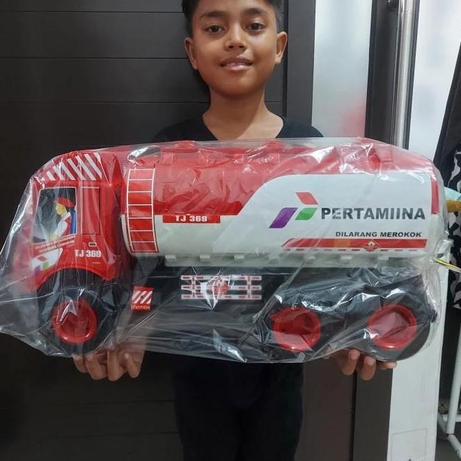 Mainan Truk Tanki Pertamina Jumbo Mobil Tru Tangki Minyak Besar