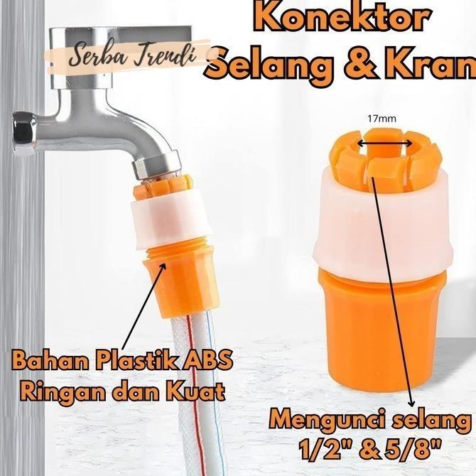 Promo Cod Ya Kak (Stks7) Konektor Selang Kran Air Sambungan Keran Selang 1/2 In  5/8 Inch Klem Clem 
