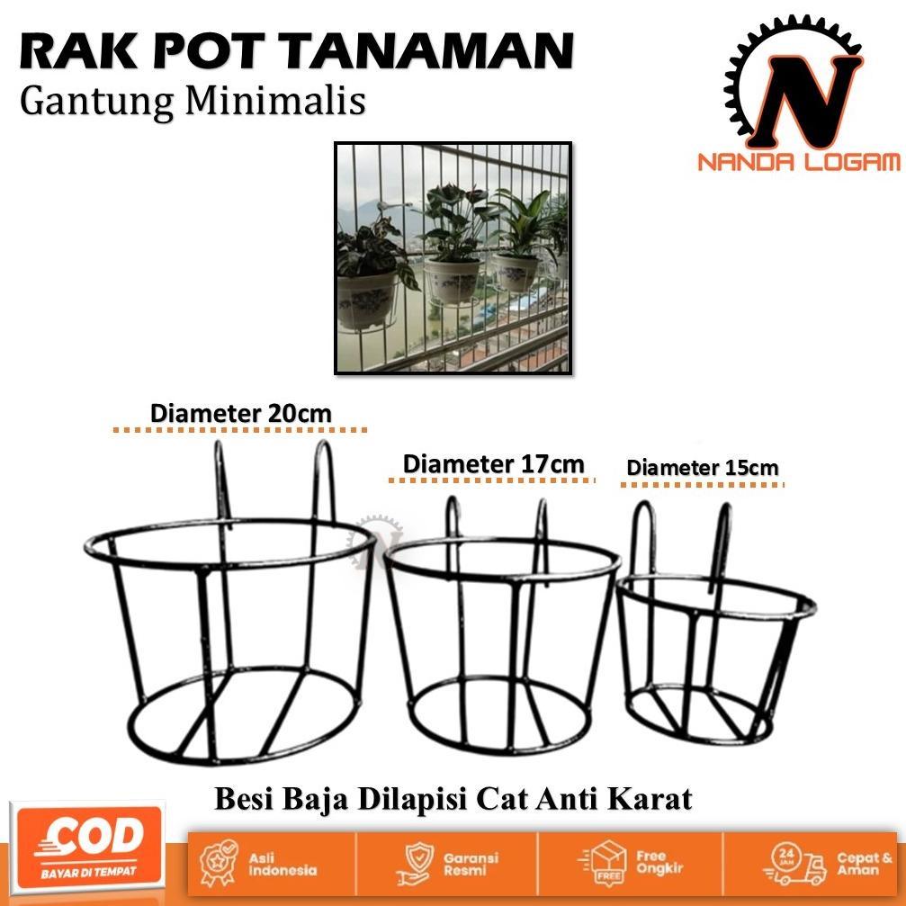 Promo Cod Ya Kak Rak Bunga Balkon Besi - Rak Pot Tanaman Gantung Minimalis Untuk Dekorasi Rumah & Ta