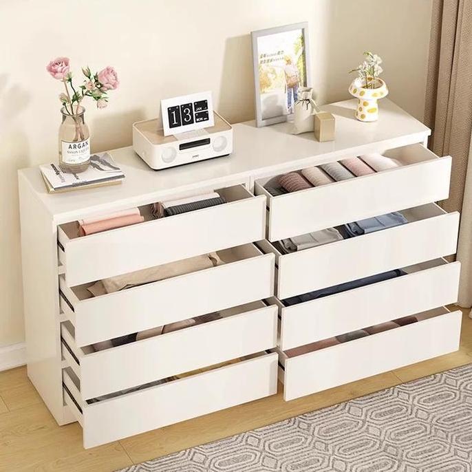 GNL ALOVE Lemari Laci Minimalis 6 Susun Putih Elegan, Material Kokoh Tahan Lama, Multifungsi Kabinet