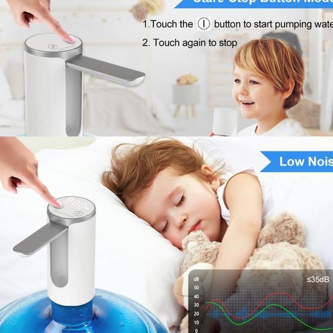 Ter New Pompa Galon Elektrik Bisa Panas Dingin Whale Pompa Galon Dispenser Air Minum