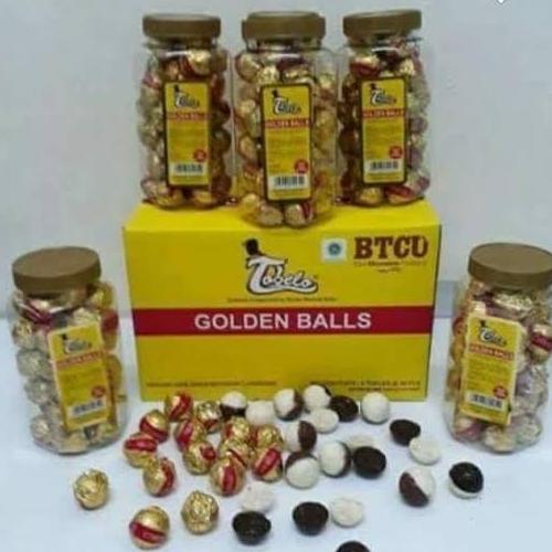 Golden Balls Coklat  Hitam Putih Coklat Crispy ..Exp Date Juni 2026...1 Dus Isi 6Toples ...1 Toples 