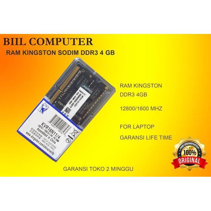 RAM LAPTOP KINGSTON DDR3 4 GB