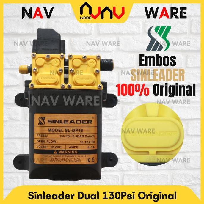 Pompa Air Dc 12V Sinleader Dual Pump Original 130Psi High Pressure Double Motor 2 Dinamo Sprayer Per