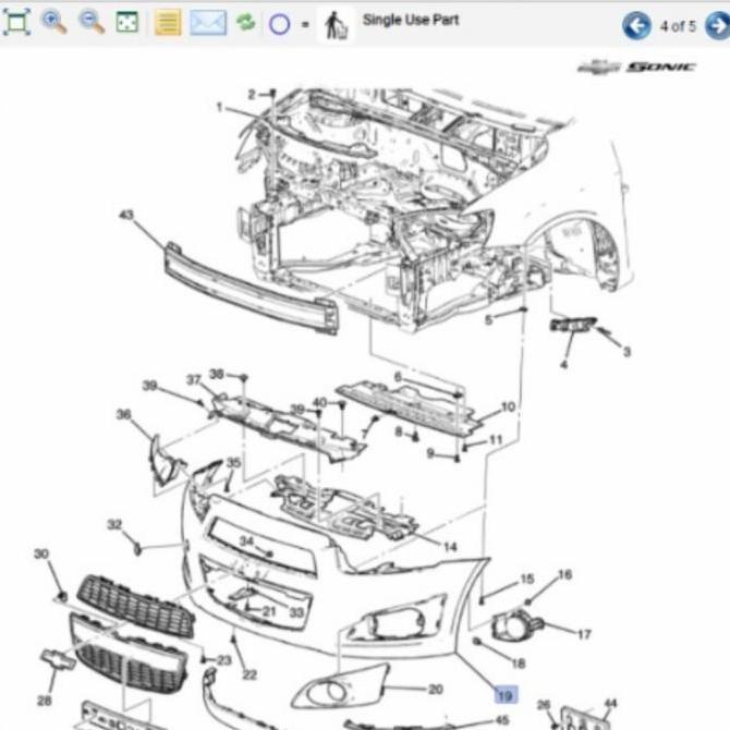 BUMPER BEMPER DEPAN CHEVROLET AVEO SONIC ORI GM