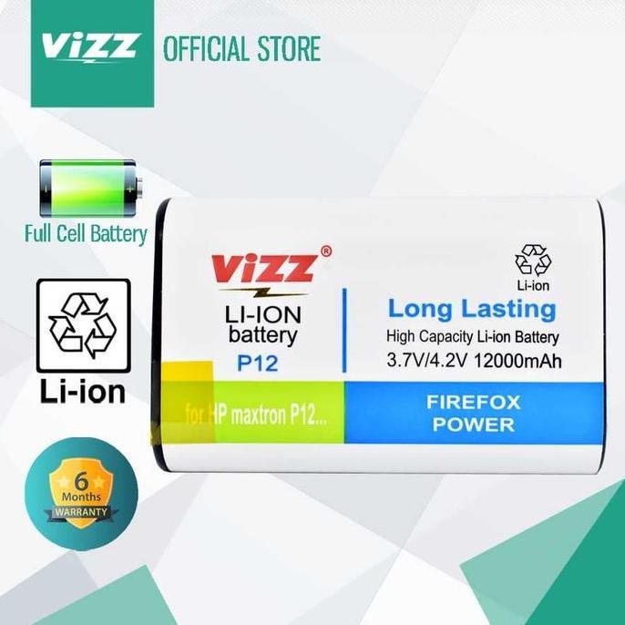 Vizz Baterai MAXTRON P12 Original Vizz