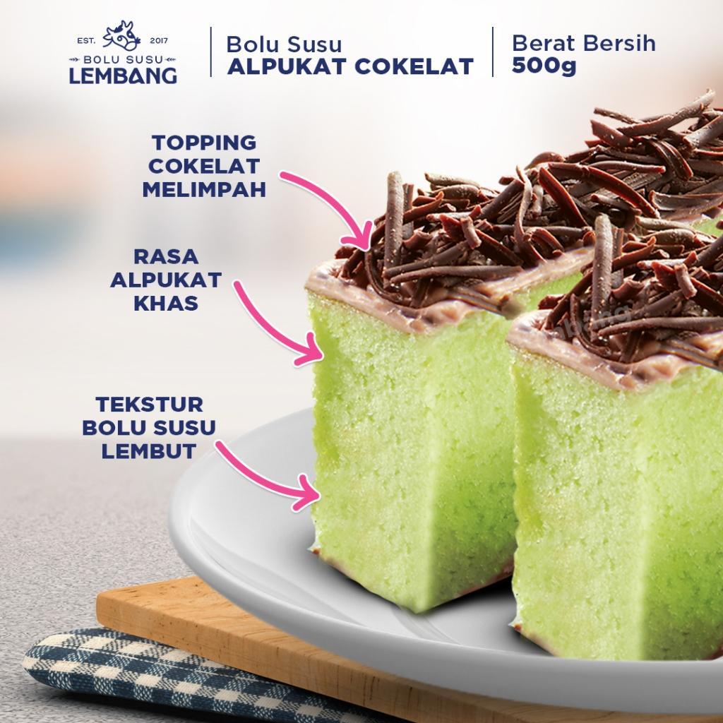 Bolu Susu Lembang Alpukat Cokelat - Reguler Pack (550Gr) Oleh-Oleh Khas Bandung