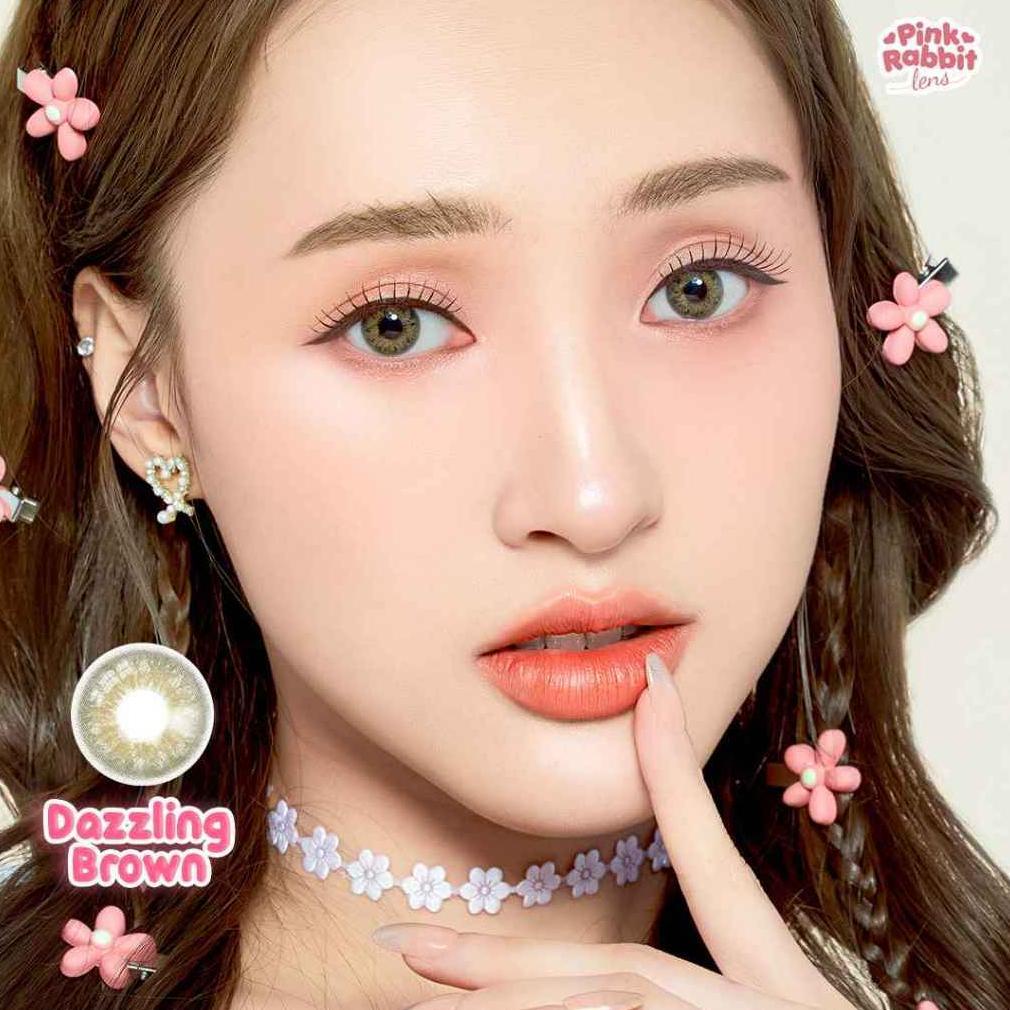 PINKRABBIT SOFTLENS DAZZLING BROWN - Normal, Minus 0.5 S/D 8.00 (1PCS/Sebelah)