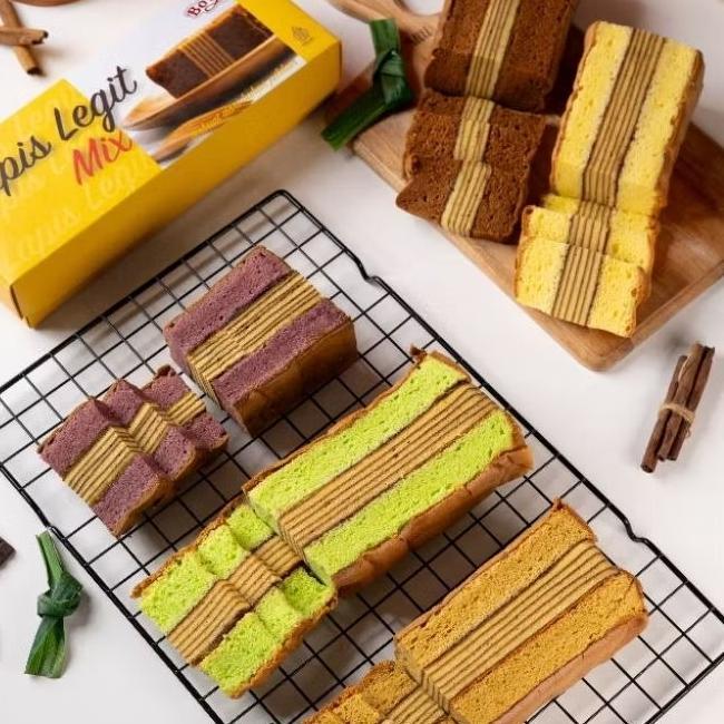 Bogajaya Kue Lapis Legit Mix Spiku Boyya 550Gr Spesial Banyak Rasa Khas Surabaya