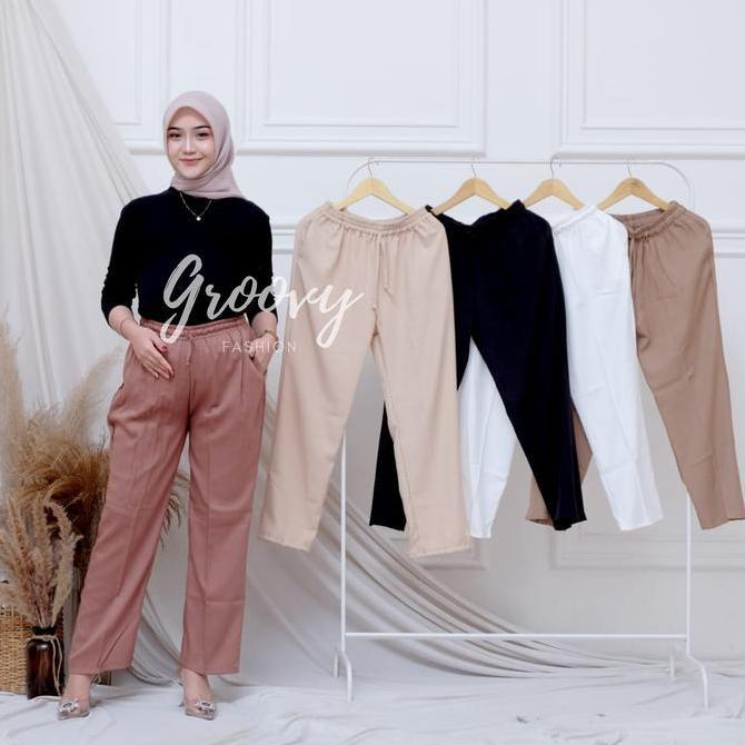 Celana Ibu Hamil Max BB 55 Pinggang Karet Tali - Groovy Pregnant Pants! Kehamilan Wanita Bumil