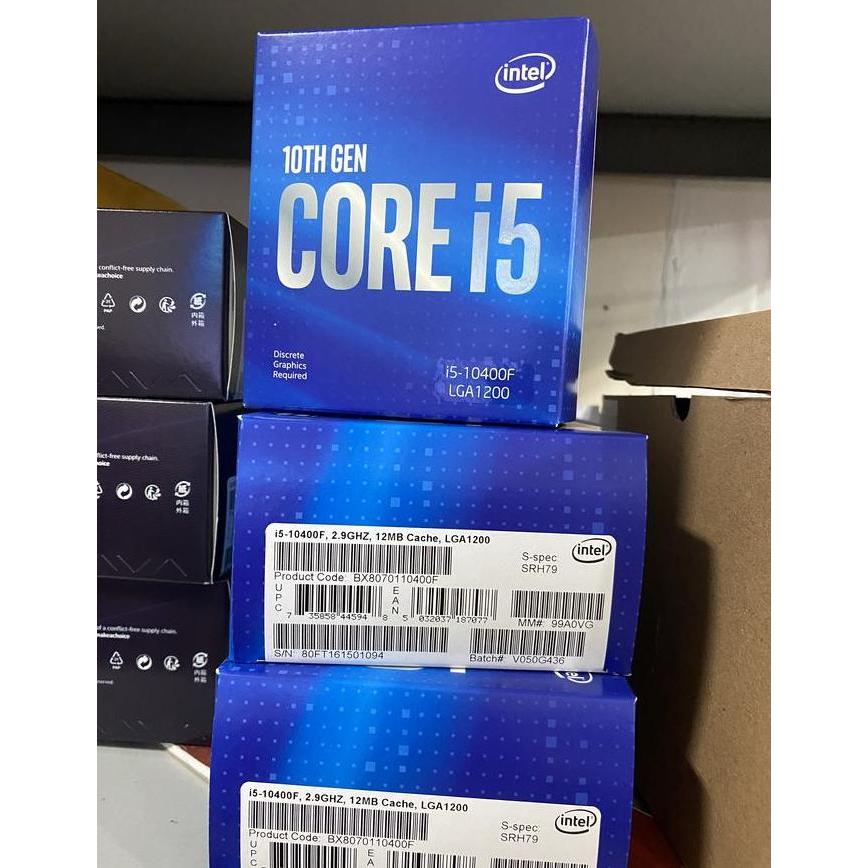TERBARU - PROCESSOR INTEL CORE I5 10400F BOX LGA 1200 GEN 10